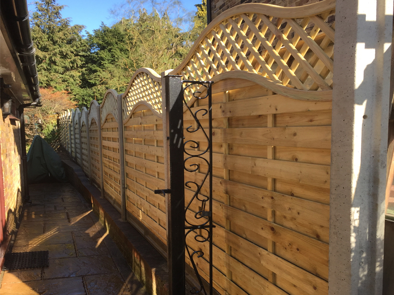 New Fence recently installed with concrete posts and sleepers